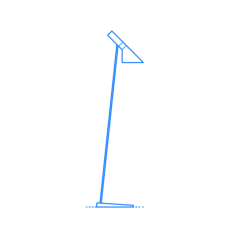 Furniture Floor Lamps Aj Floor Lamp Outline Svg Vector, Free Vectors File